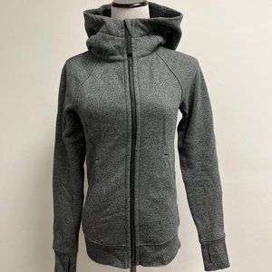 Lululemon gray zip front scuba? hoodie thumbholes 2